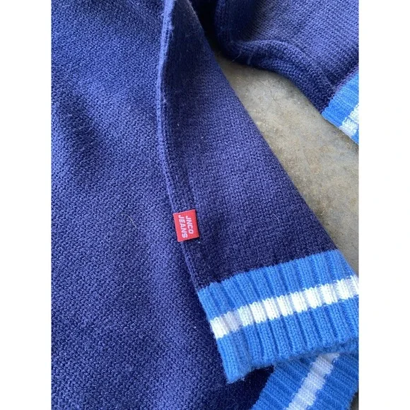 Vintage '01 Y2K Jnco Jeans Acrylic Knit Cricket Sweater Men's XL Skate Baggy 90s